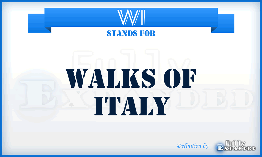 WI - Walks of Italy