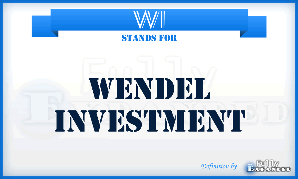 WI - Wendel Investment