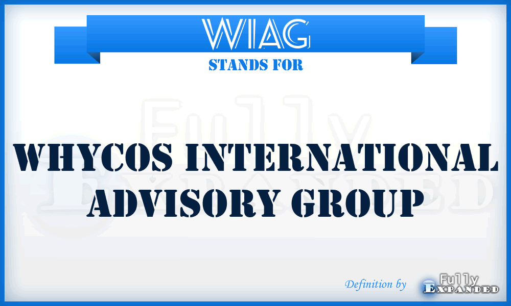 WIAG - Whycos International Advisory Group