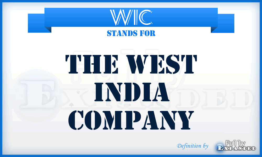 WIC - The West India Company