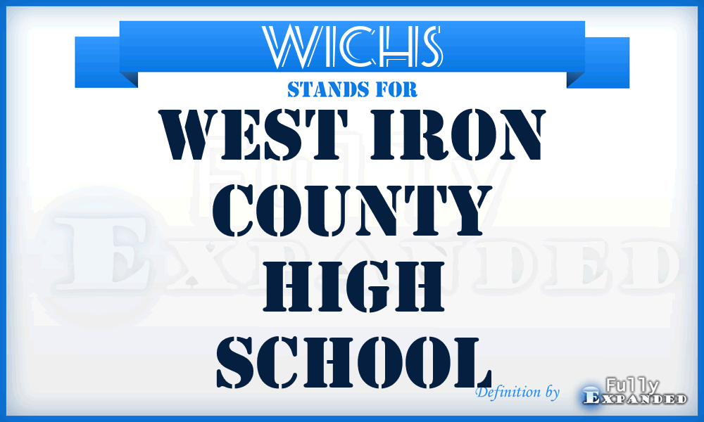 WICHS - West Iron County High School