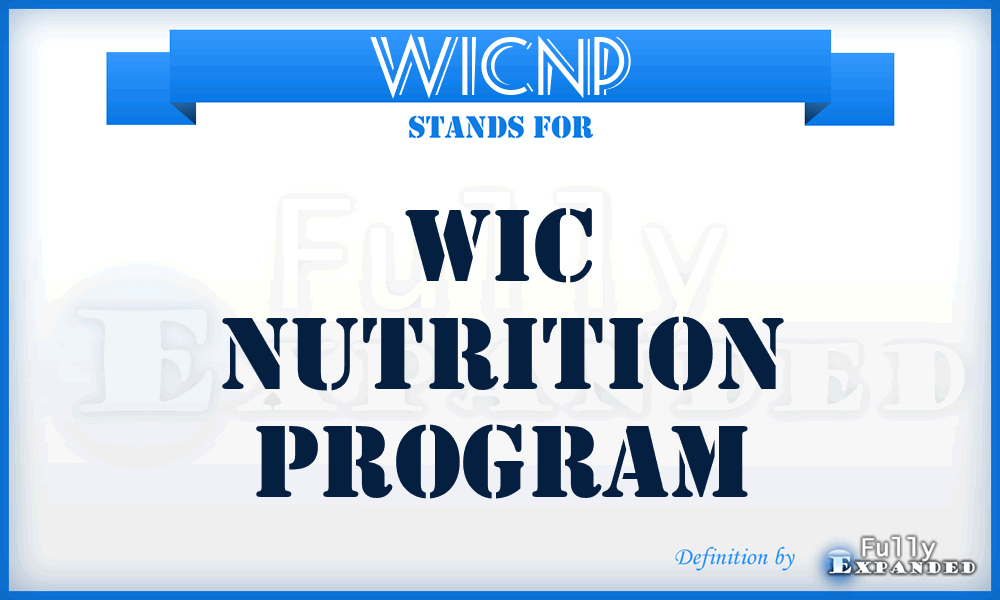 WICNP - WIC Nutrition Program