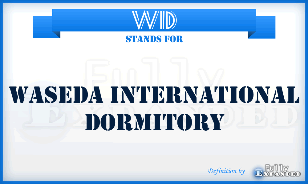 WID - Waseda International Dormitory