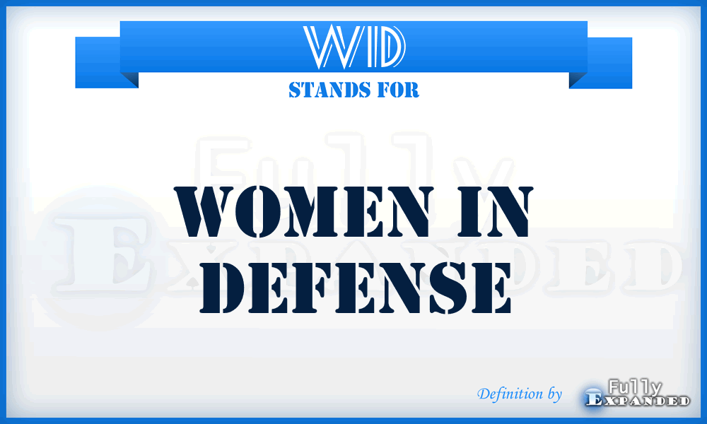 WID - Women In Defense