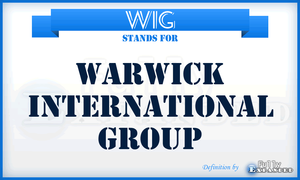 WIG - Warwick International Group
