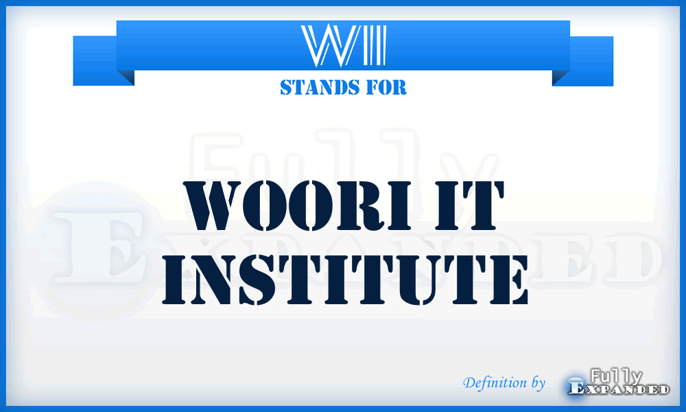 WII - Woori It Institute