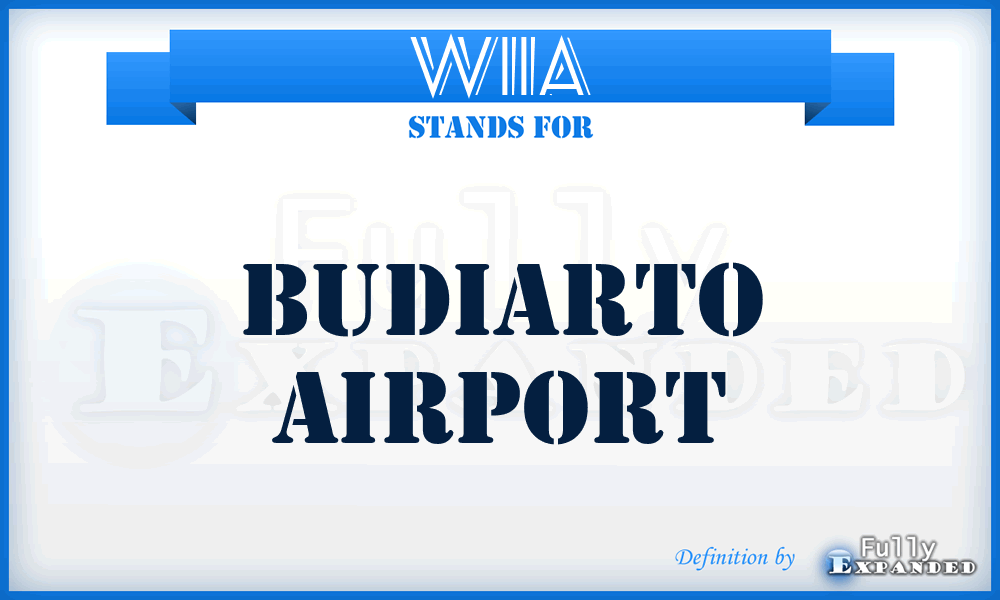WIIA - Budiarto airport