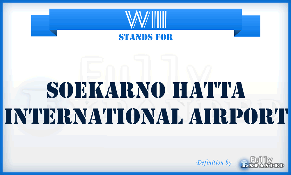 WIII - Soekarno Hatta International airport