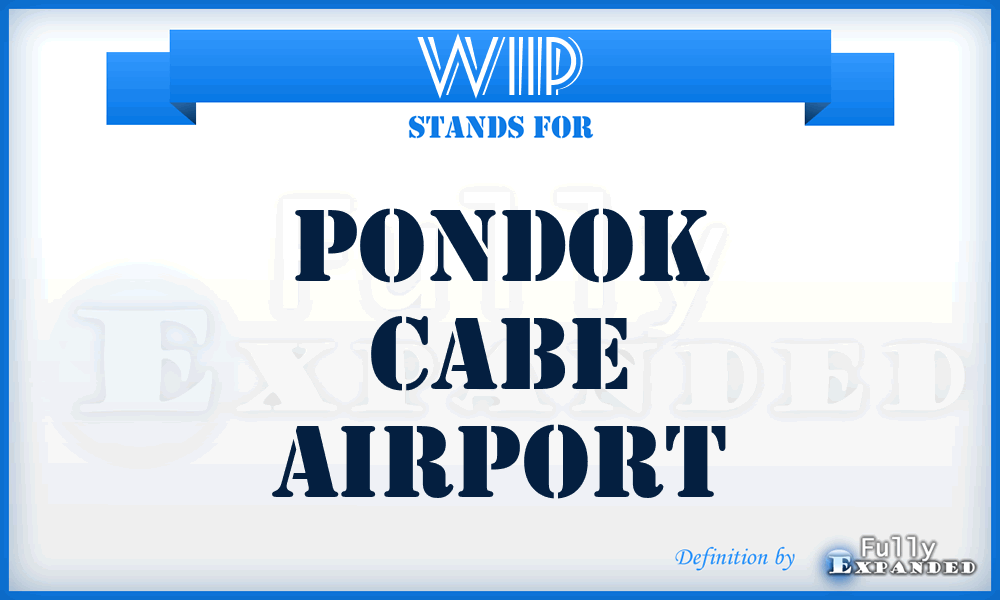 WIIP - Pondok Cabe airport