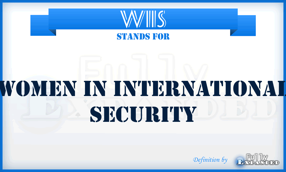 WIIS - Women In International Security