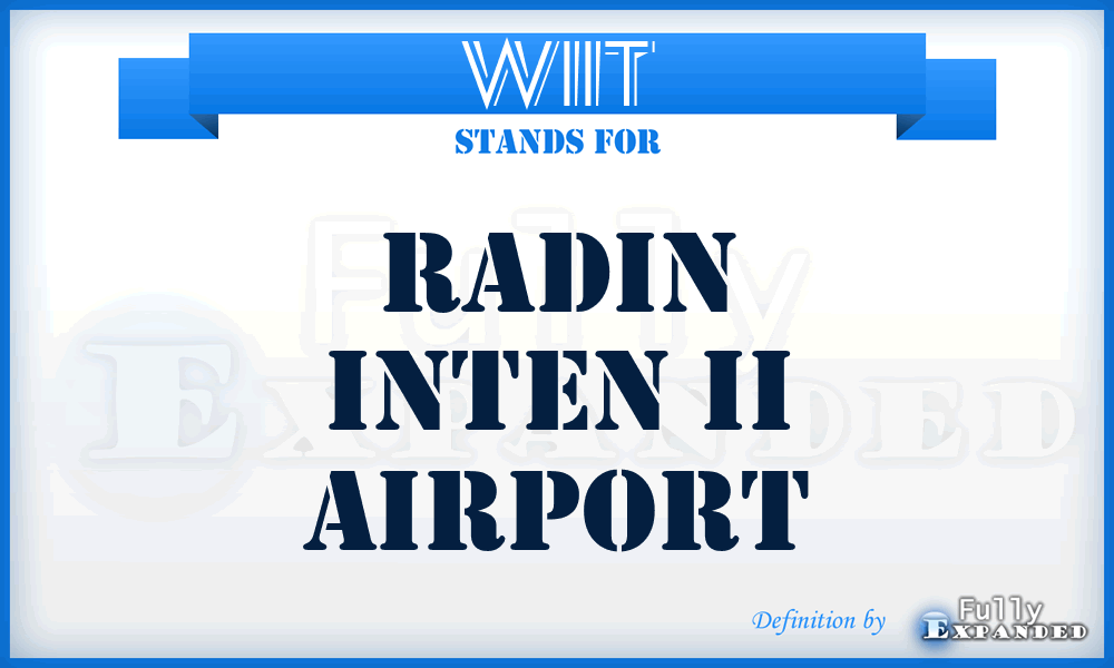 WIIT - Radin Inten Ii airport
