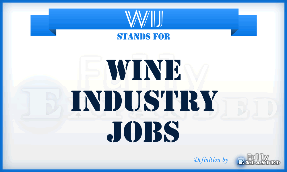 WIJ - Wine Industry Jobs