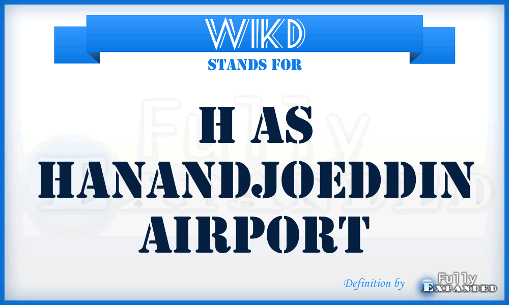 WIKD - H As Hanandjoeddin airport