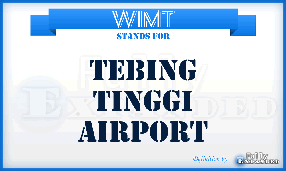 WIMT - Tebing Tinggi airport