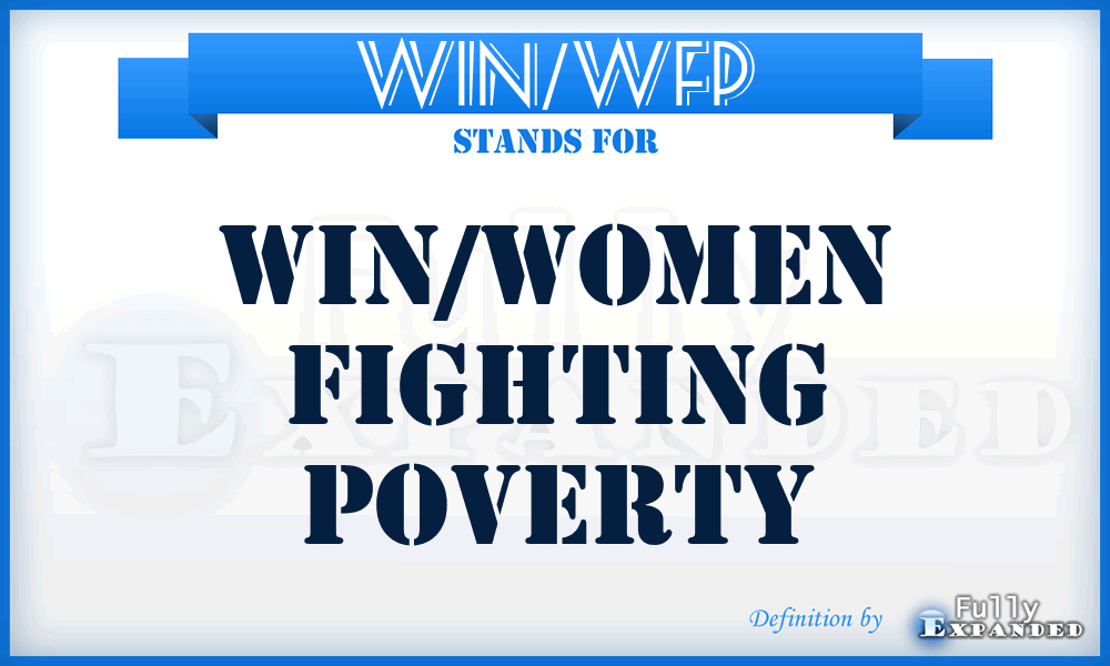 WIN/WFP - WIN/Women Fighting Poverty