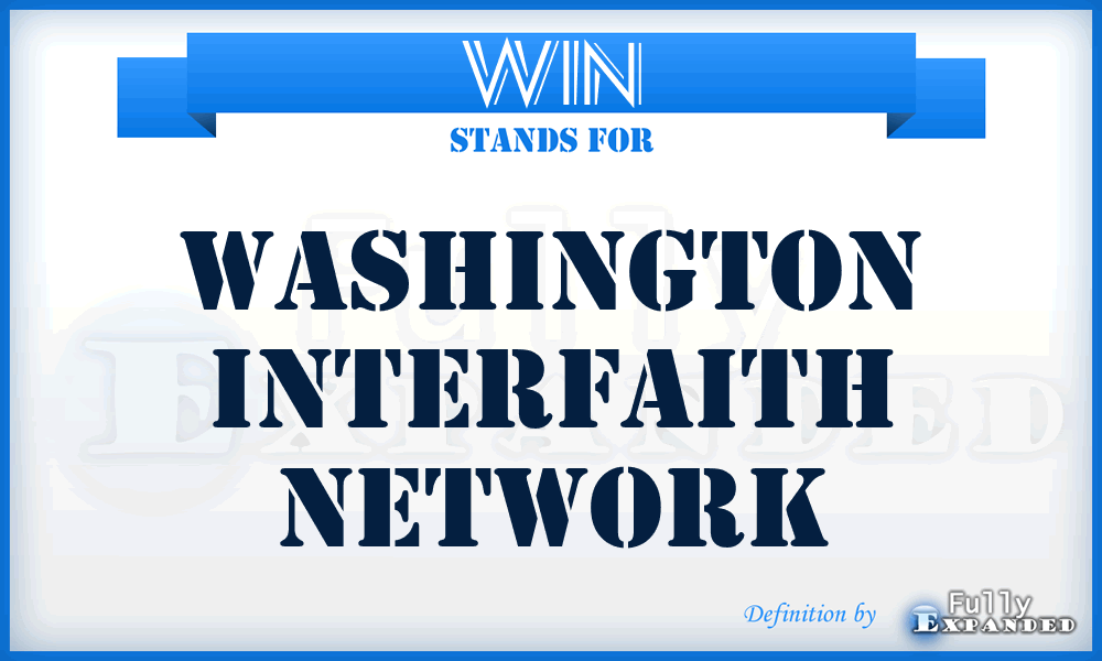 WIN - Washington Interfaith Network