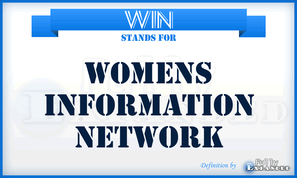 WIN - Womens Information Network