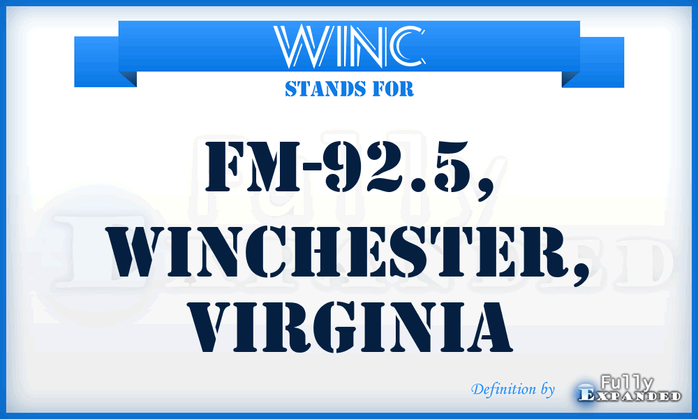 WINC - FM-92.5, Winchester, Virginia