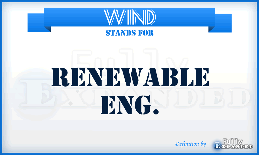 WIND - Renewable Eng.