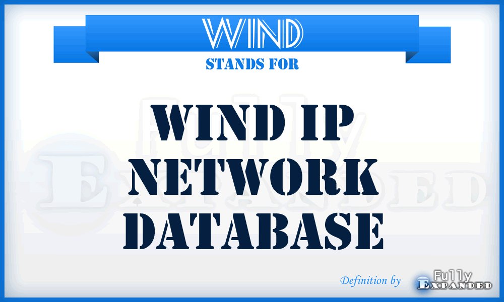WIND - Wind Ip Network Database