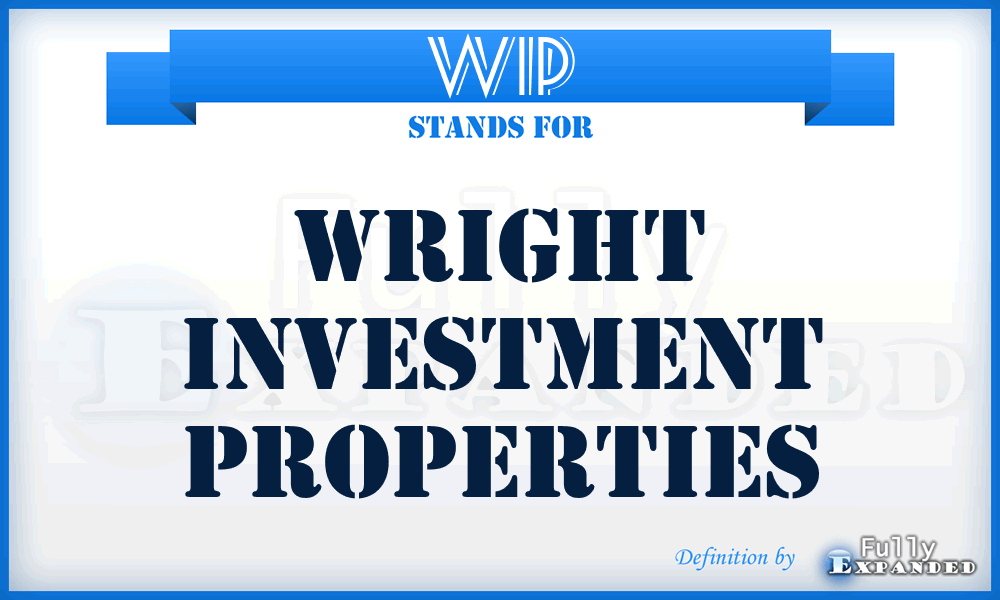 WIP - Wright Investment Properties