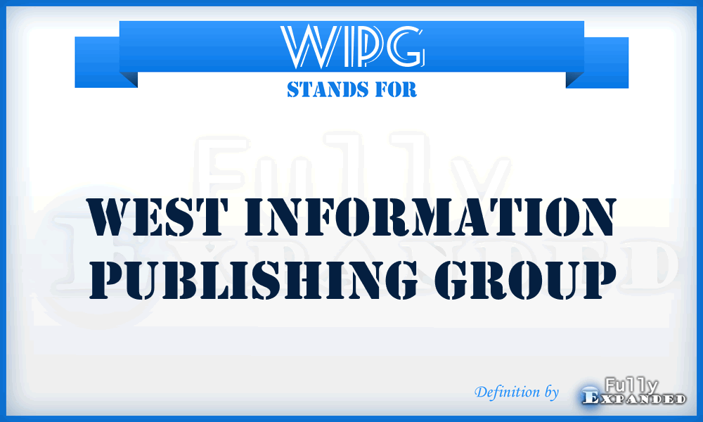 WIPG - West Information Publishing Group