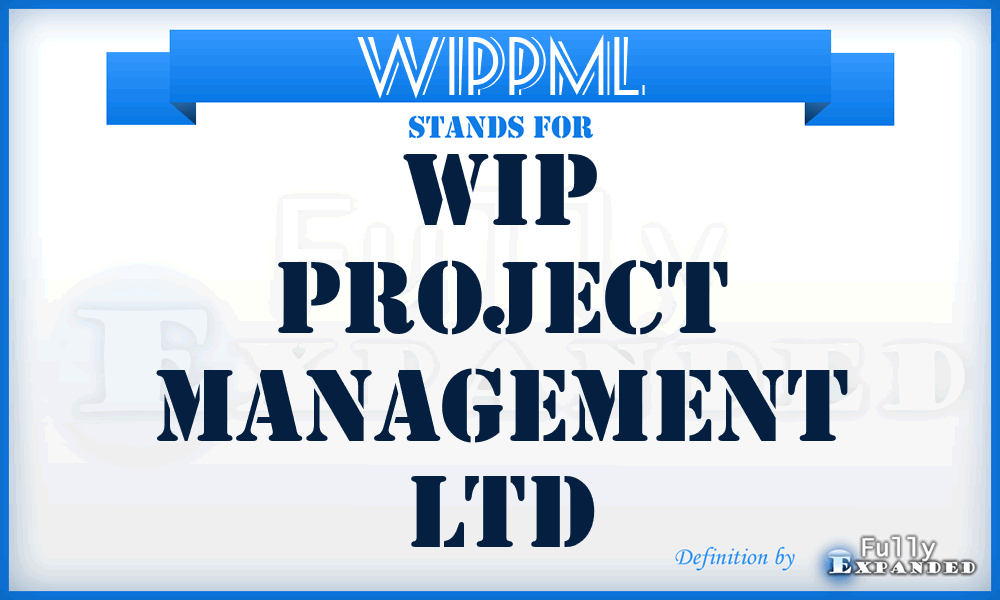 WIPPML - WIP Project Management Ltd