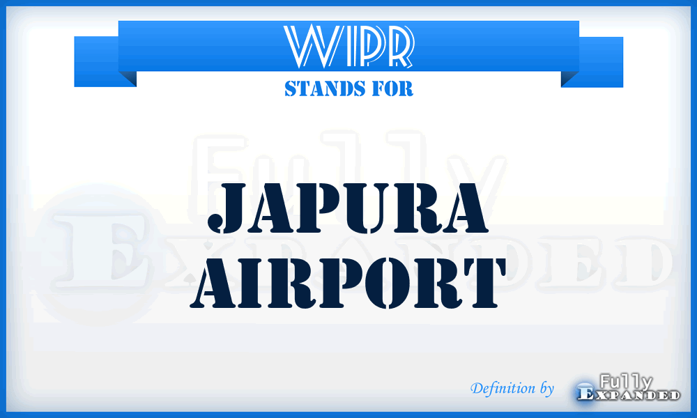 WIPR - Japura airport
