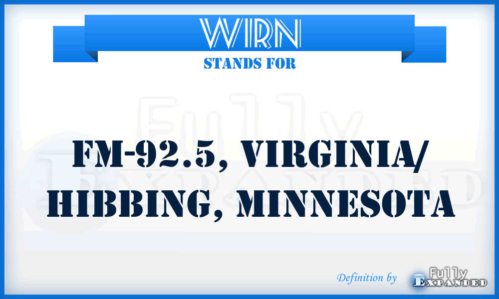 WIRN - FM-92.5, Virginia/ Hibbing, Minnesota