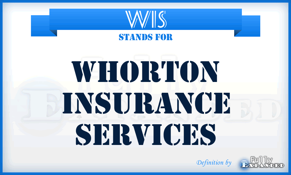 WIS - Whorton Insurance Services