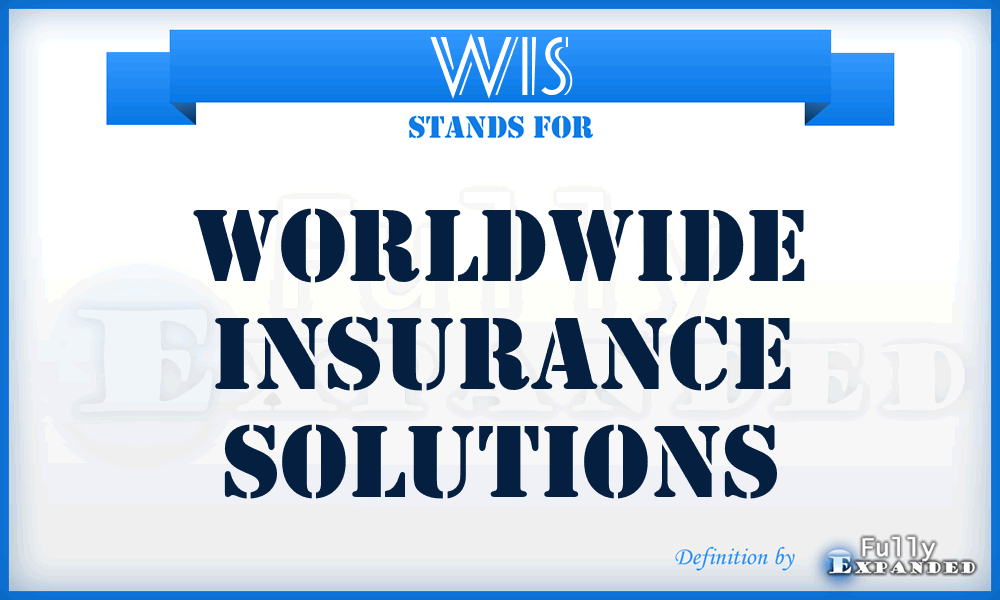 WIS - Worldwide Insurance Solutions