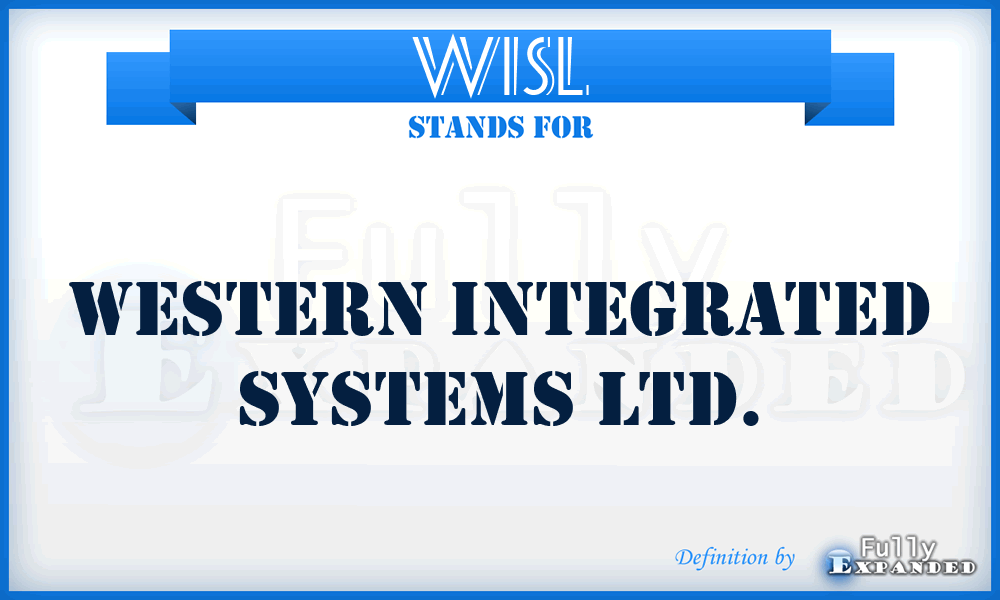 WISL - Western Integrated Systems Ltd.