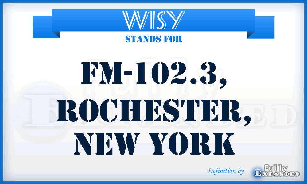 WISY - FM-102.3, Rochester, New York