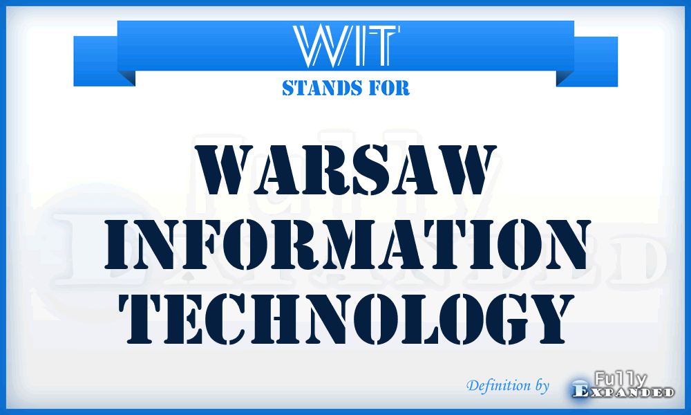 WIT - Warsaw Information Technology