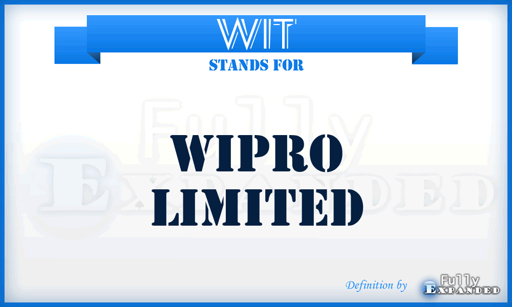 WIT - Wipro Limited