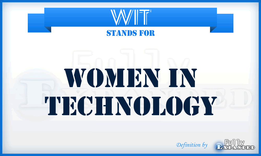 WIT - Women In Technology