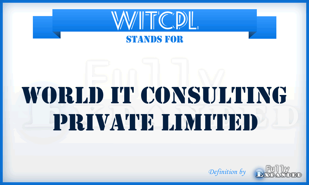 WITCPL - World IT Consulting Private Limited