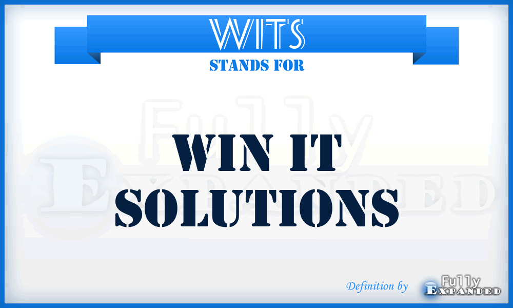 WITS - Win IT Solutions