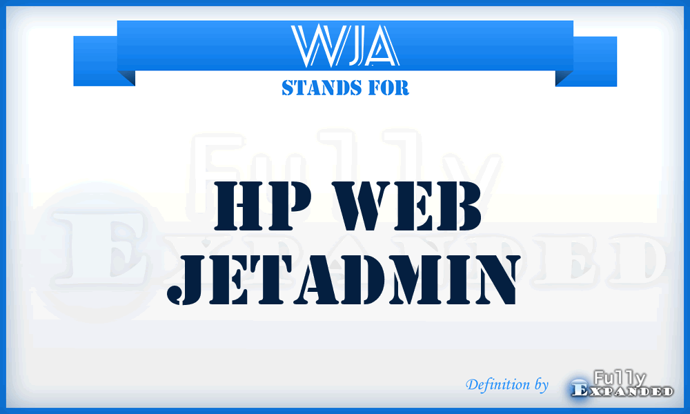 WJA - HP Web Jetadmin