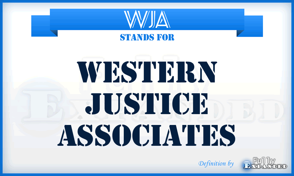 WJA - Western Justice Associates