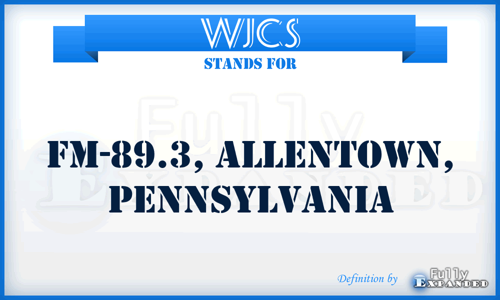 WJCS - FM-89.3, Allentown, Pennsylvania