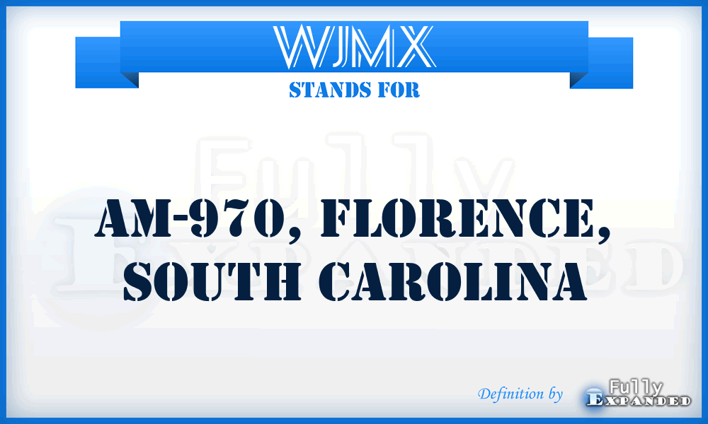 WJMX - AM-970, Florence, South Carolina