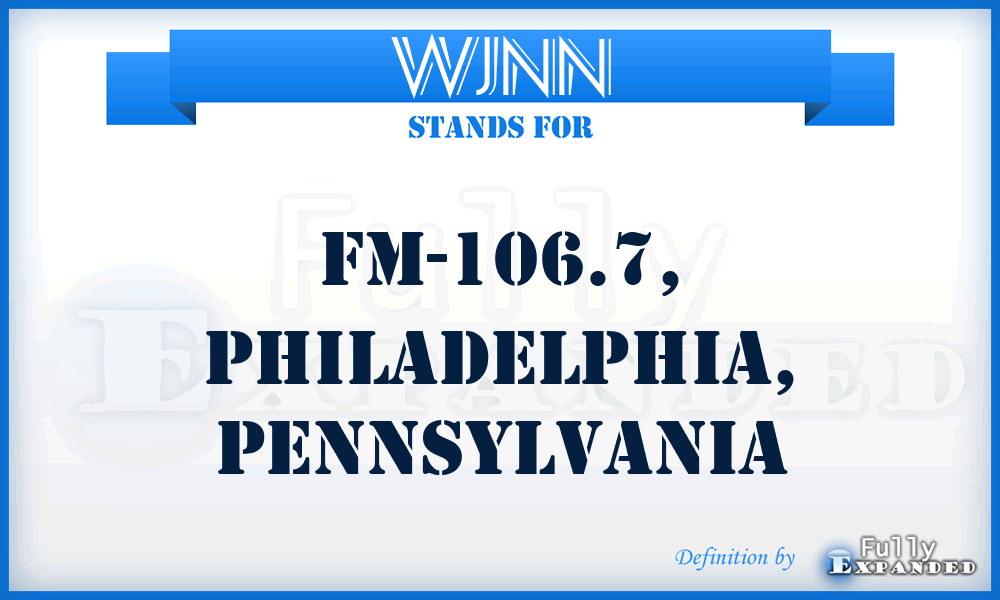 WJNN - FM-106.7, Philadelphia, Pennsylvania