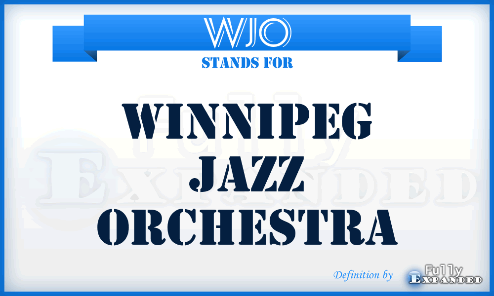 WJO - Winnipeg Jazz Orchestra