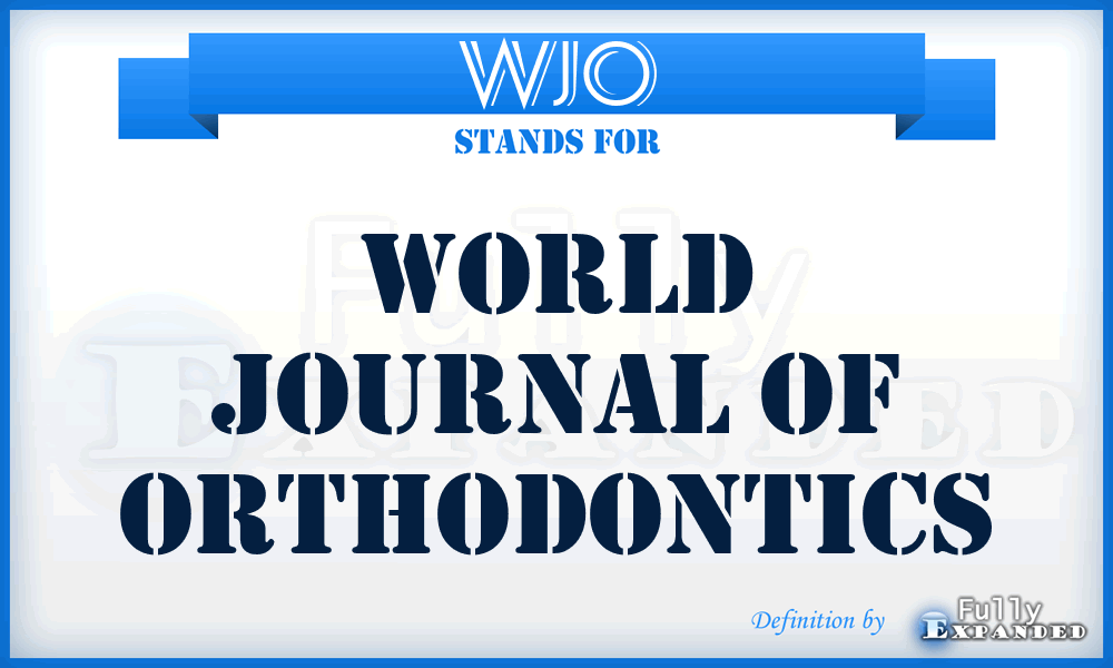 WJO - World Journal of Orthodontics