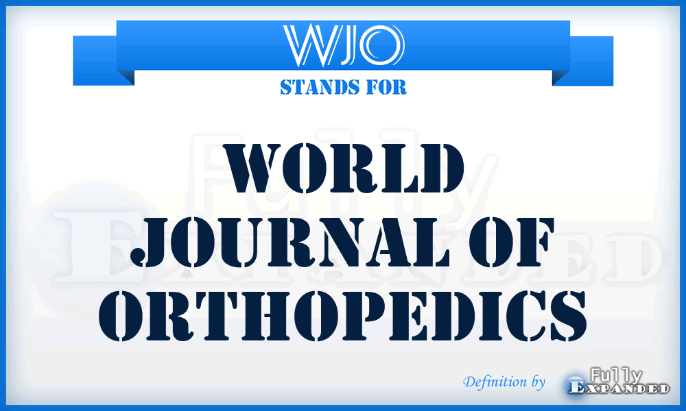 WJO - World Journal of Orthopedics