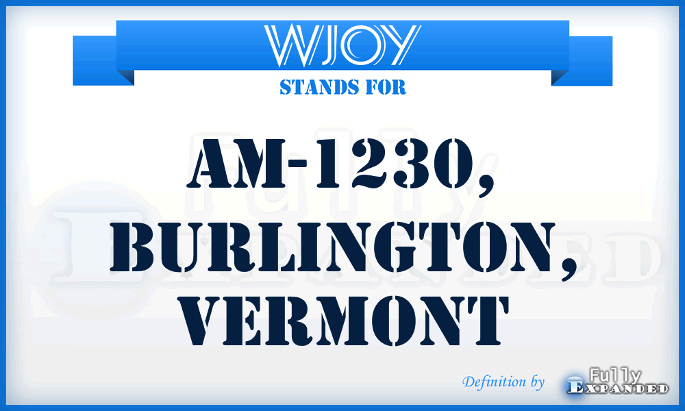 WJOY - AM-1230, Burlington, Vermont
