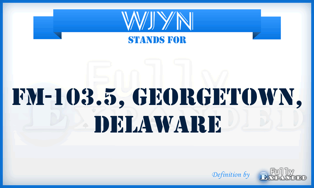 WJYN - FM-103.5, Georgetown, Delaware