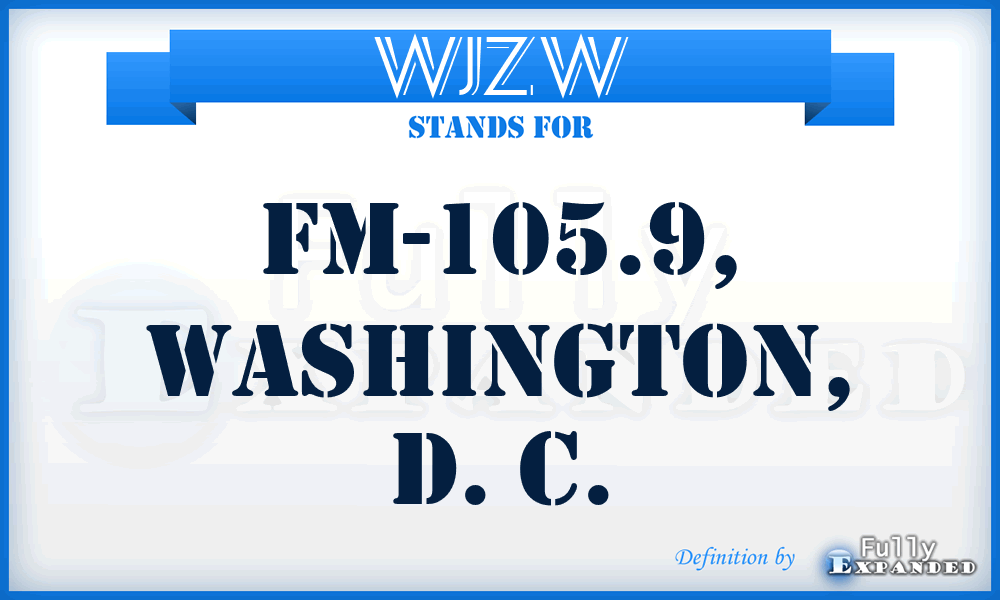 WJZW - FM-105.9, Washington, D. C.