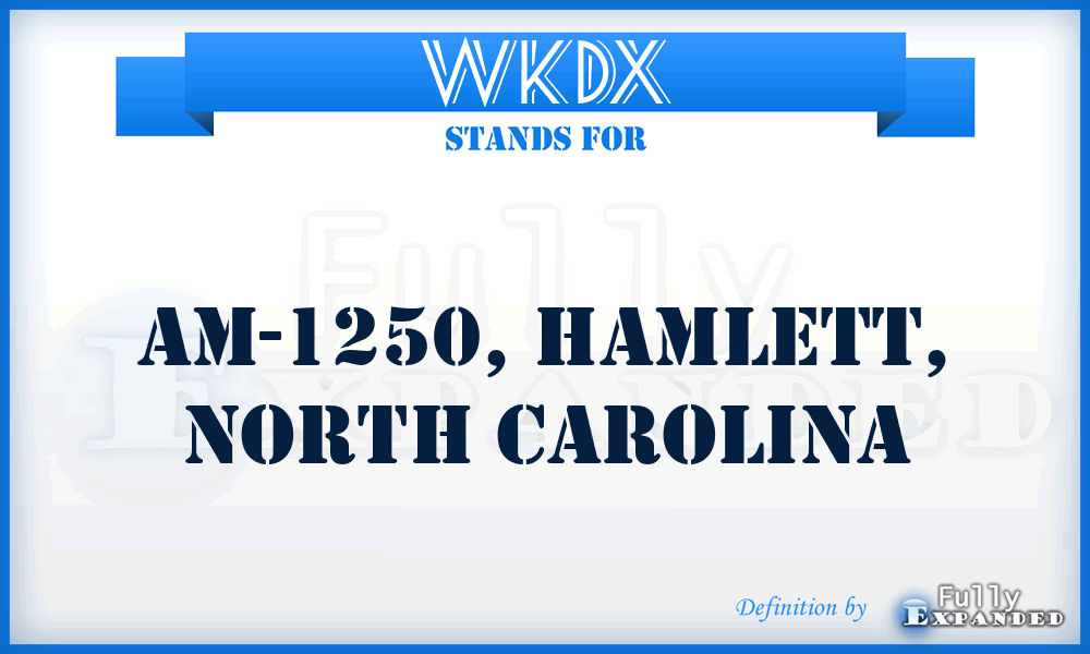 WKDX - AM-1250, Hamlett, North Carolina